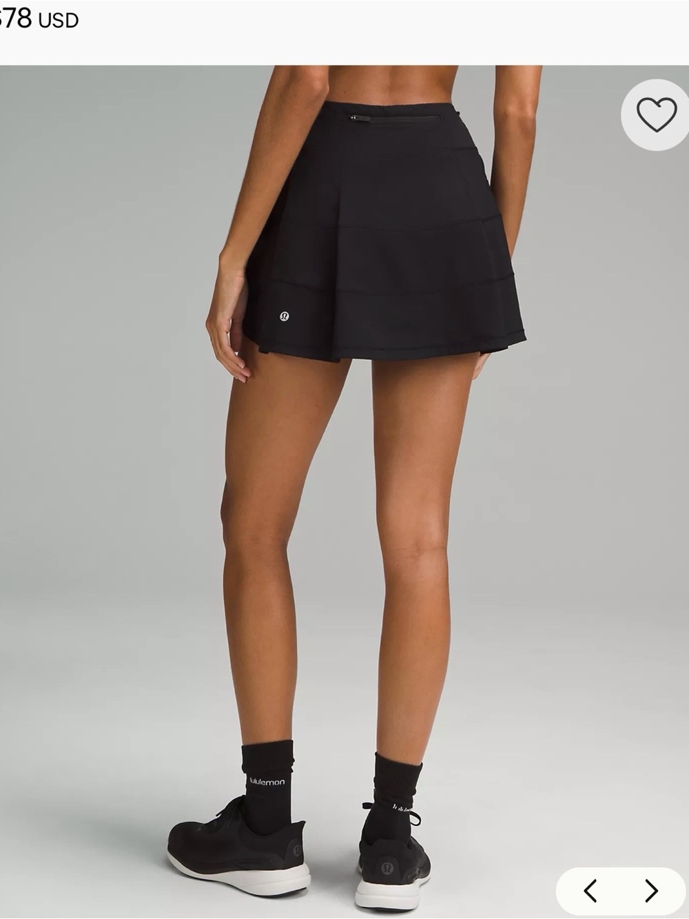lululemon athletica Black Athletic Mini Skirt